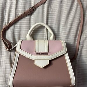 Steve Madden Two-Tone Pink and Cream Crossbody Bag
